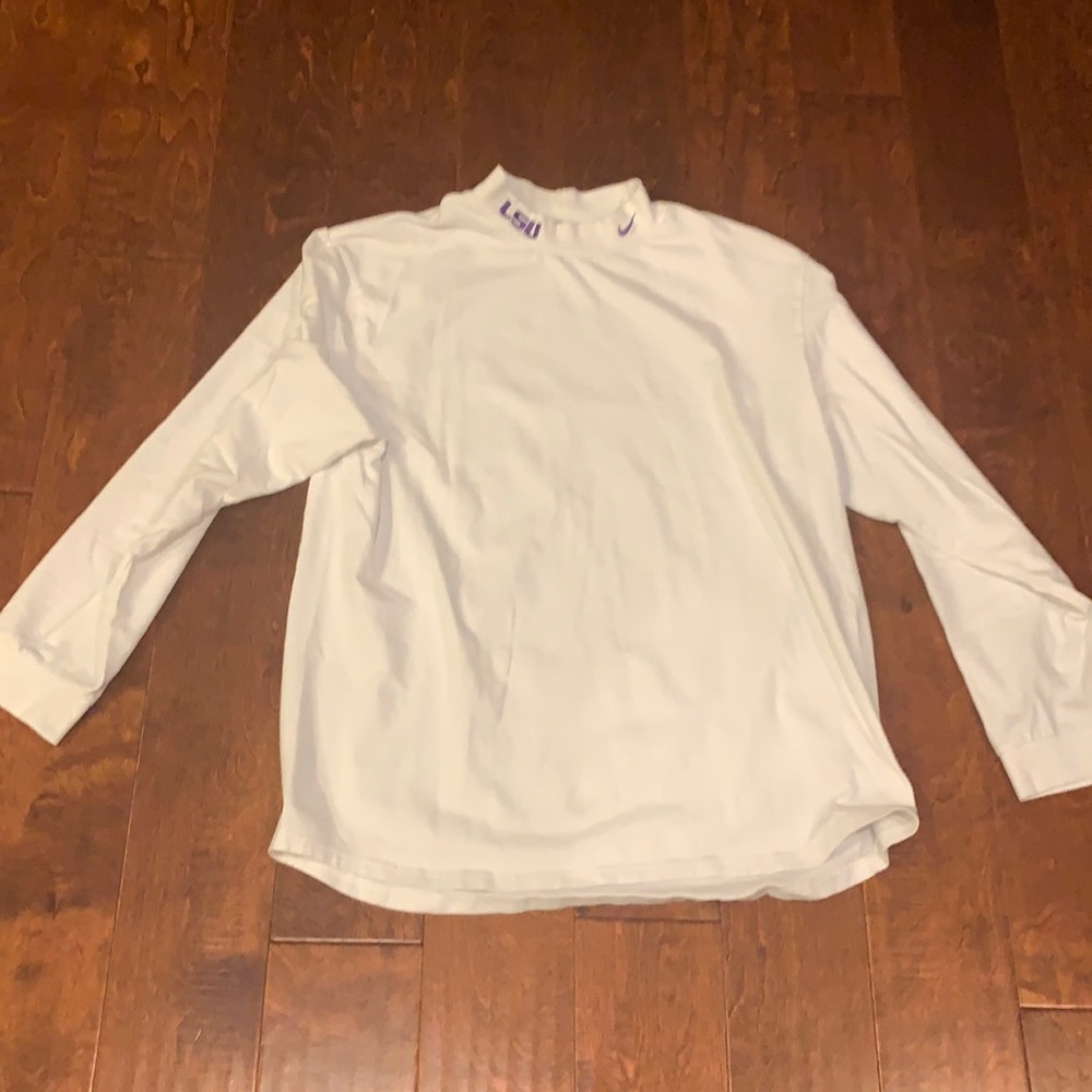 Long sleeve LSU team gear,  mock turtle neck.